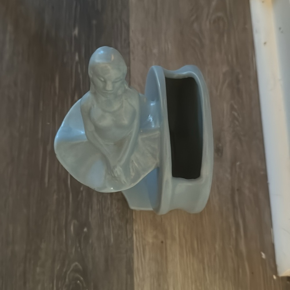 Vintage Royal Haeger 1940's Art Deco Ballerina Vase light blue - Picture 3 of 11